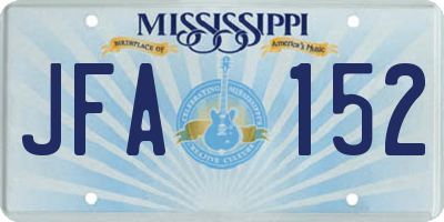MS license plate JFA152