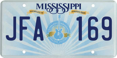 MS license plate JFA169