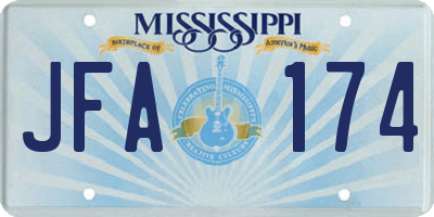 MS license plate JFA174