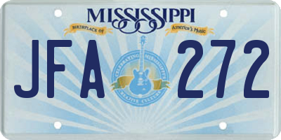 MS license plate JFA272