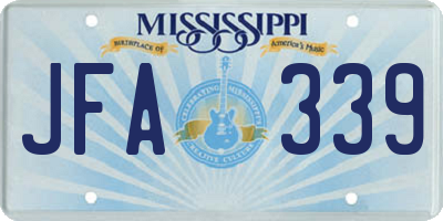 MS license plate JFA339