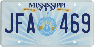 MS license plate JFA469