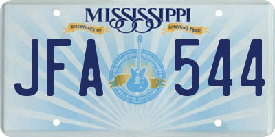 MS license plate JFA544
