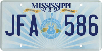 MS license plate JFA586