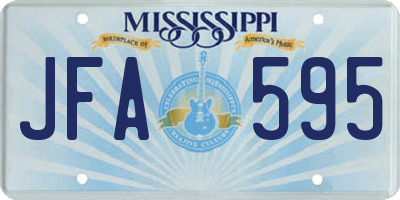 MS license plate JFA595