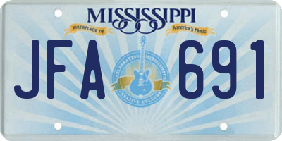 MS license plate JFA691