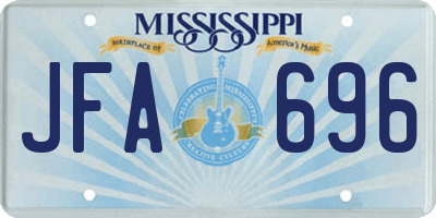 MS license plate JFA696