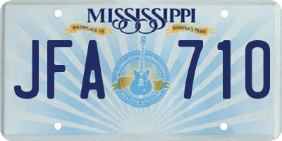 MS license plate JFA710