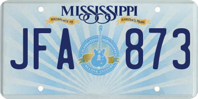 MS license plate JFA873