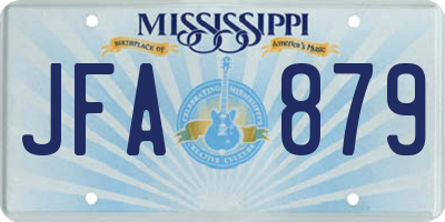 MS license plate JFA879