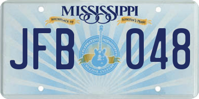 MS license plate JFB048