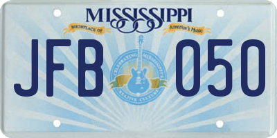 MS license plate JFB050