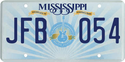 MS license plate JFB054