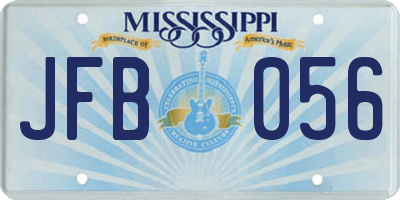 MS license plate JFB056