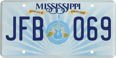MS license plate JFB069