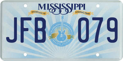 MS license plate JFB079