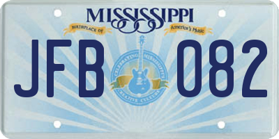 MS license plate JFB082