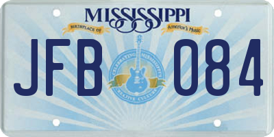 MS license plate JFB084