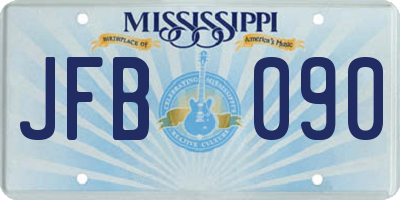 MS license plate JFB090