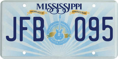 MS license plate JFB095