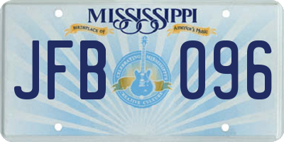 MS license plate JFB096