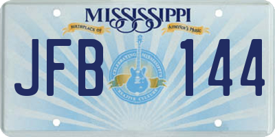 MS license plate JFB144