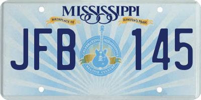 MS license plate JFB145