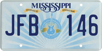 MS license plate JFB146