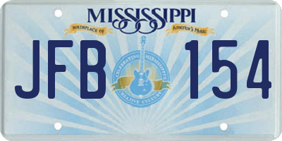 MS license plate JFB154