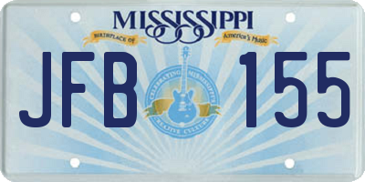 MS license plate JFB155