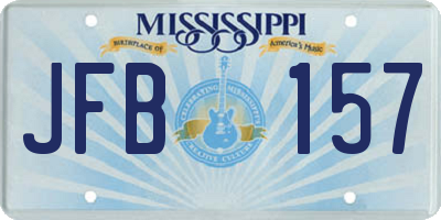 MS license plate JFB157