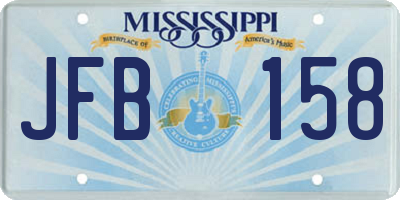 MS license plate JFB158