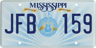 MS license plate JFB159