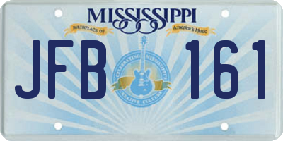 MS license plate JFB161