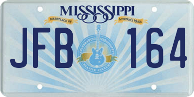 MS license plate JFB164
