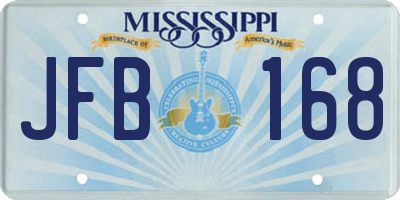 MS license plate JFB168