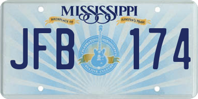 MS license plate JFB174