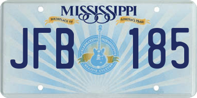 MS license plate JFB185