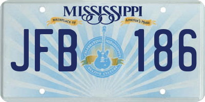 MS license plate JFB186