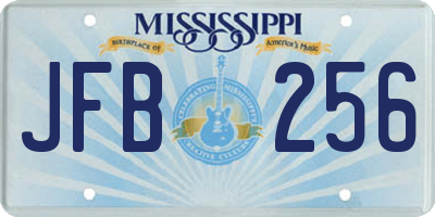 MS license plate JFB256