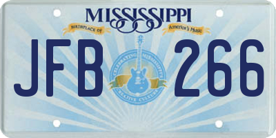 MS license plate JFB266
