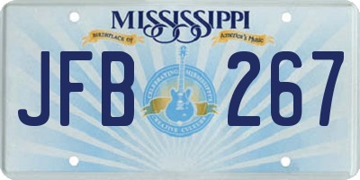 MS license plate JFB267