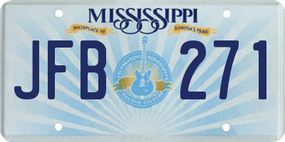 MS license plate JFB271