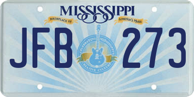 MS license plate JFB273
