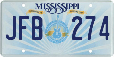 MS license plate JFB274