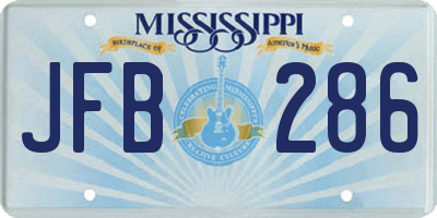 MS license plate JFB286