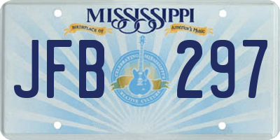 MS license plate JFB297