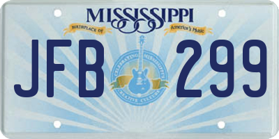MS license plate JFB299