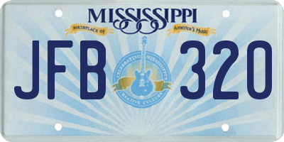 MS license plate JFB320