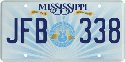 MS license plate JFB338